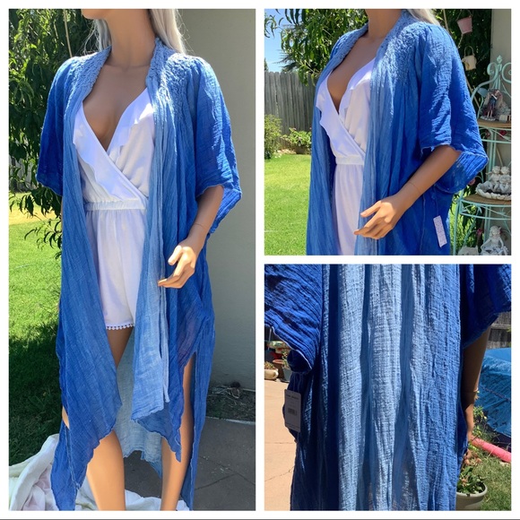 S/M πHP NWT Free People BoHo Chic Ombre Kimono Duster - Picture 4 of 16